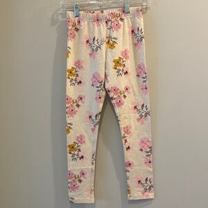 Oshkosh B’gosh - girls leggings.  Size 12.  Cream with Floral design. NWOT